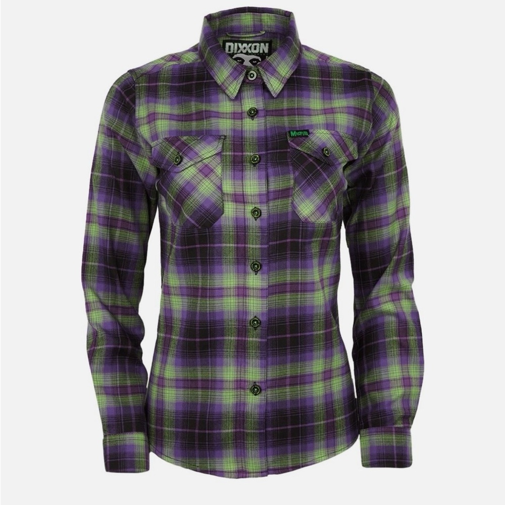 DIXXON MISFITS FLANNEL WOMENS SIZE LARGE